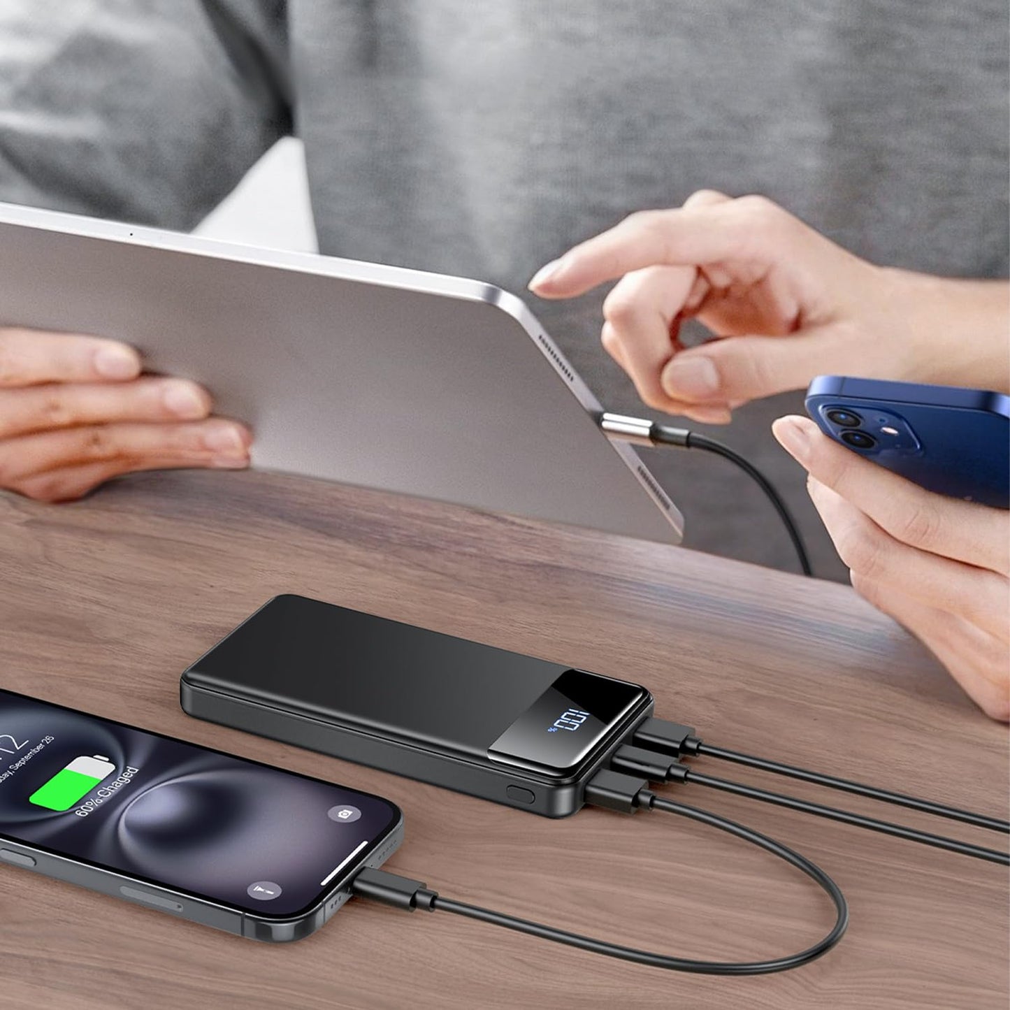 Power Bank, Portable Charger 12000mAh Fast Charging PD22.5W USB-C/USB-A Output, PowerBank Phone Battery Pack for iPhone 17 Air 16 15 14 13 Plus Pro Max Mini Glaxy