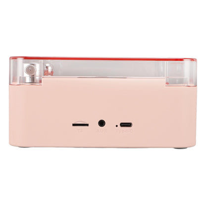 Bluetooth Record Player, 3 in 1 Record Player Style Speaker with Night Light and Time Display,Mini Record Player with 4 Sounds of Nature (White)
