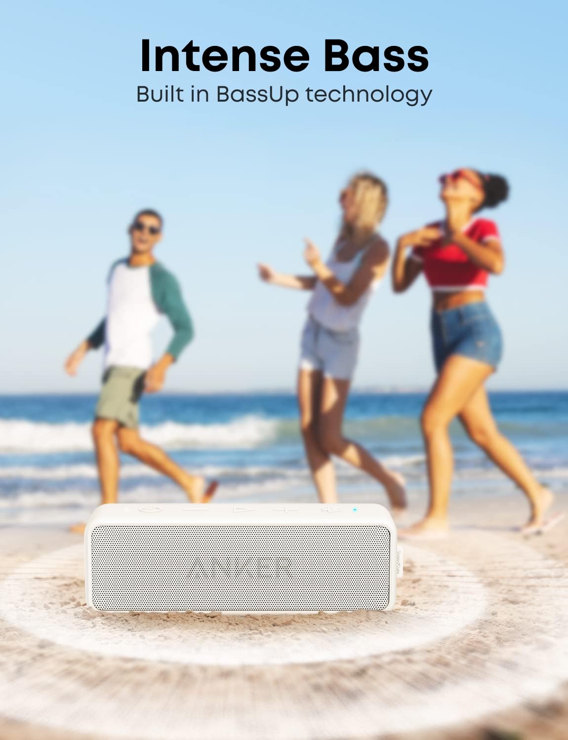 Anker Soundcore 2 Portable Bluetooth Speaker with 12W Stereo Sound, BassUp, IPX7 Waterproof, 24-Hour Playtime, Wireless Stereo Pairing, Speaker for Home, Outdoors, Travel