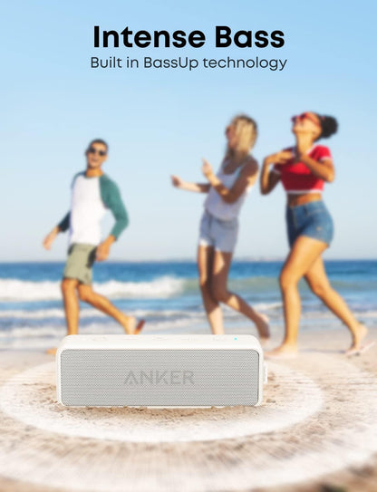 Anker Soundcore 2 Portable Bluetooth Speaker with 12W Stereo Sound, BassUp, IPX7 Waterproof, 24-Hour Playtime, Wireless Stereo Pairing, Speaker for Home, Outdoors, Travel