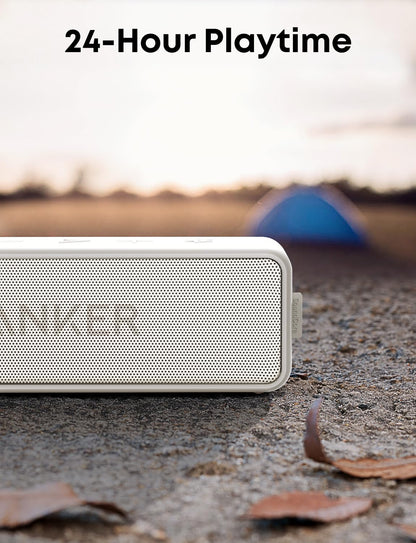 Anker Soundcore 2 Portable Bluetooth Speaker with 12W Stereo Sound, BassUp, IPX7 Waterproof, 24-Hour Playtime, Wireless Stereo Pairing, Speaker for Home, Outdoors, Travel